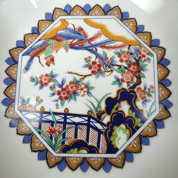Vintage The Orient Inc Made in Japan Octogonal Imari Style Serving Bowl Dish - Picture 3 of 9